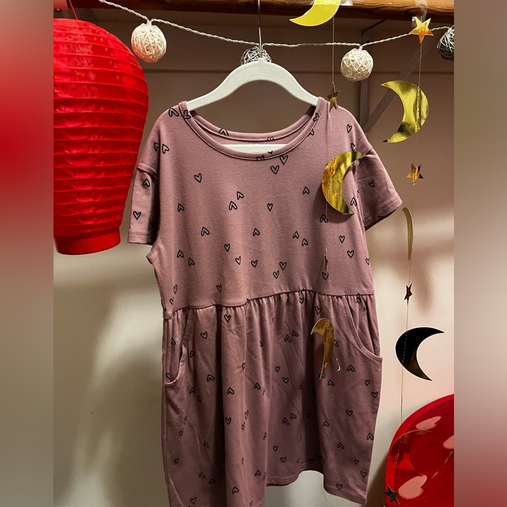 Cute purple oversized pocket dress